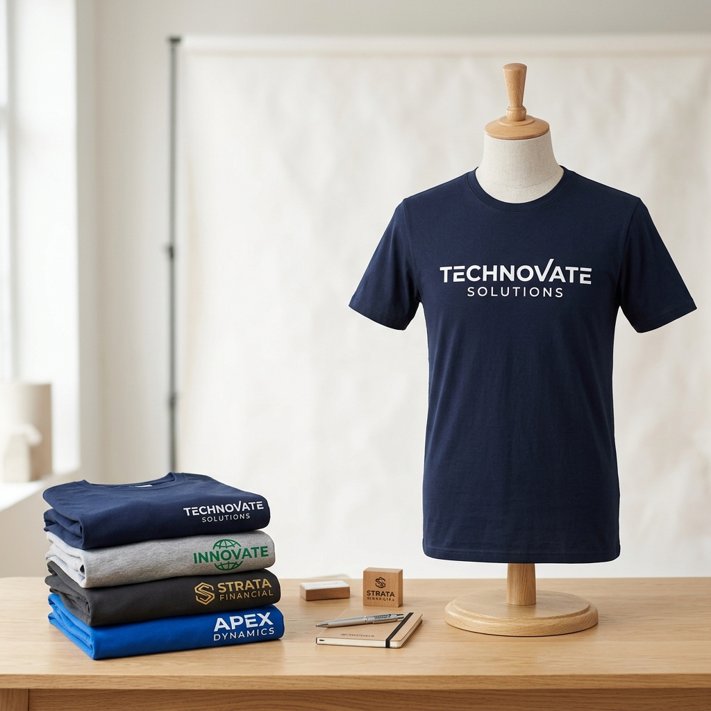 Kurumsal logolu baskılı t-shirt tekstil promosyon